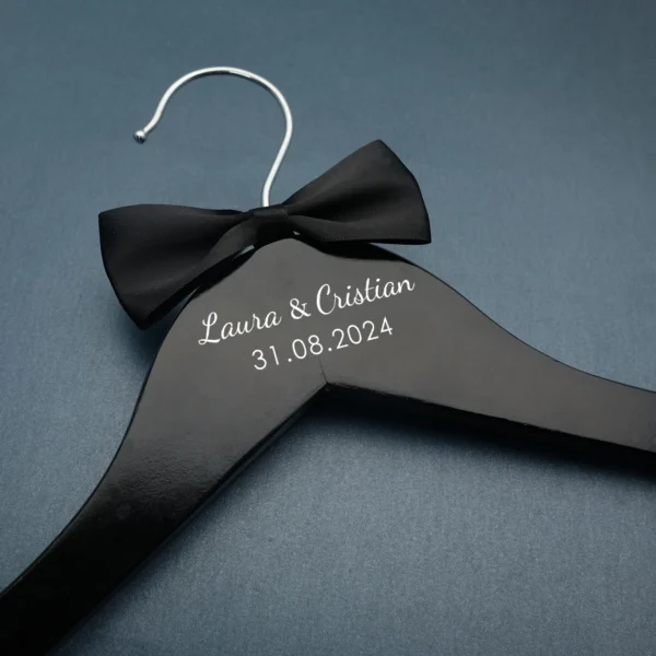 Custom Wedding Hanger Personalized Bride Dress Hanger Groom Hanger Personalised Names and Date Wedding Party Bridal Shower Gifts - Image 4