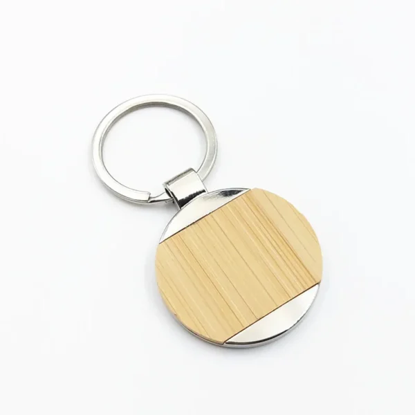 Bamboo Wood Keychain Creative Personality Men and Women Keyring Home Metal Autos Car Key Chain Ring Custom Name Logo Gift - Image 6