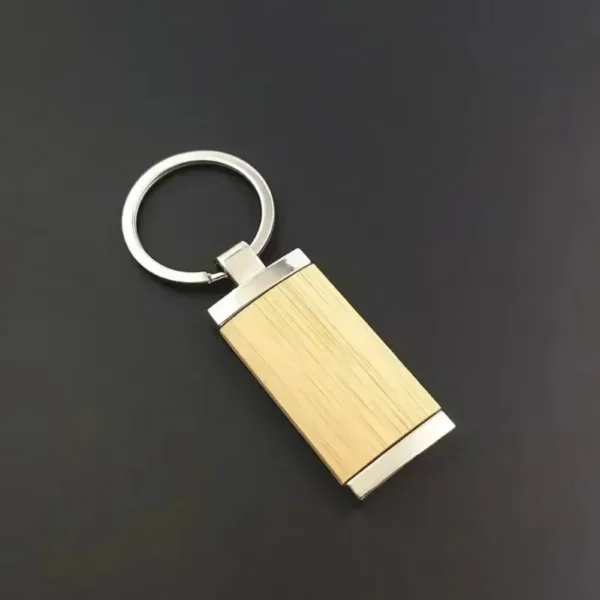Bamboo Wood Keychain Creative Personality Men and Women Keyring Home Metal Autos Car Key Chain Ring Custom Name Logo Gift - Image 5