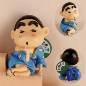 Kawaii Q Version Anime Crayon Shin-Chan Kimono Cartoon Handmade Model Desktop Decorative Ornament Doll Children Toy