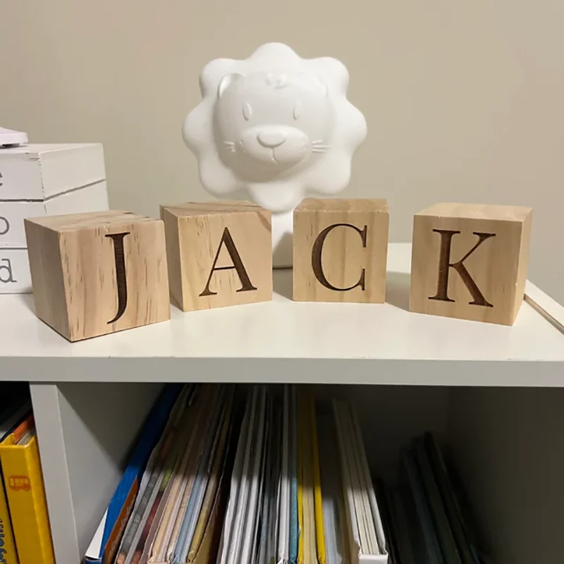 Personalized Wooden Name Blocks Pregnancy Announcement Blocks Baby Shower Gift Photo Prop Custom Nursery Party Decoration Favors - Image 5
