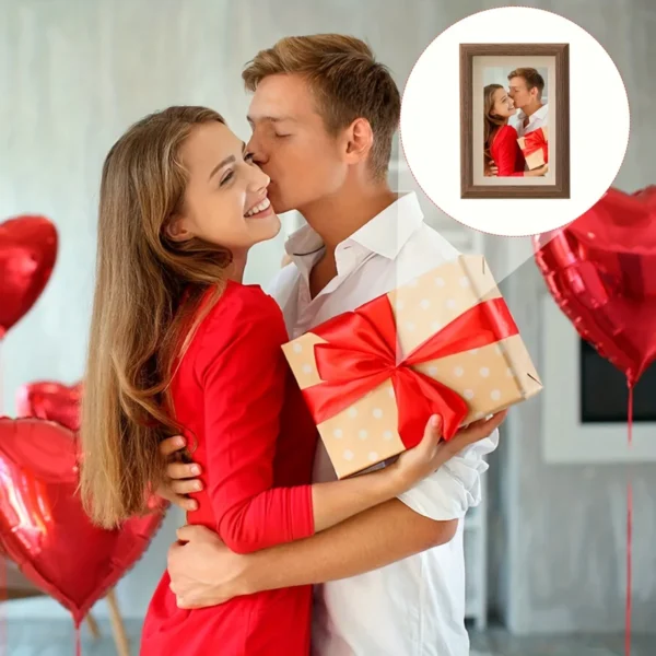 Personalized wooden photo frames, custom photo frame ornaments, simple holiday gifts indoors, commemorate precious memories - Image 4